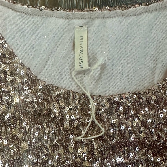 Pinkblush Sequin Dress in Gold - Picture 3 of 4